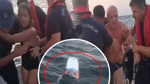 Denizde büyük panik: Baba ve kızı saatlerce kabusu yaşadı