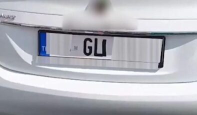 Plakadaki tek harfi siyah bantla değiştirdi! Sürücüye 140 bin TL ceza kesildi