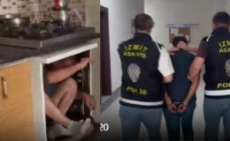 31 yıl hapis cezasıyla aranan kişi, bulaşık makinesinden saklanırken yakalandı