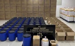 Mersin’de operasyon: Depoda 1 ton 250 kilogram sentetik uyuşturucu ham maddesi bulundu