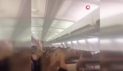 İran’da yolcu uçağında panik anları: Kabinin tavanı çöktü