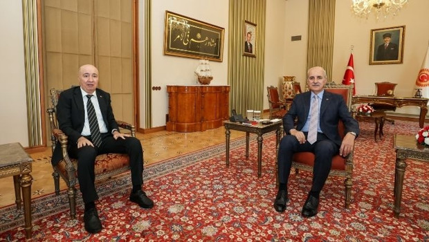 TBMM Başkanı Kurtulmuş, Cumhurbaşkanı Başdanışmanı ve 15 Temmuz Gazisi Aslan’ı kabul etti