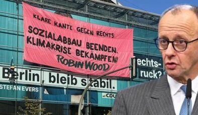 İklim aktivistlerinden Almanya’da Başbakan Merz’in partisinde protesto