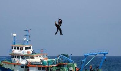 Trabzon’da nefes kesen tatbikat! Gemide yangın çıktı, 8 yaralı için zamanla yarıştılar