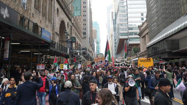 Manhattan’da Netanyahu protestosu