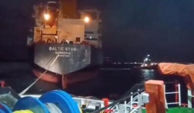 Çanakkale Boğazı’nda arızalanan ‘Baltic Star’ isimli tanker güvenli bölgeye demirletildi