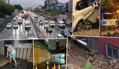 İstanbul ve Ankara’da yağış alarmı! Yollar göle döndü, evleri su bastı
