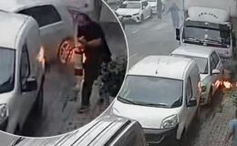 İstanbul’da yer altındaki kablolar alev aldı! Aracını son anda kurtardı