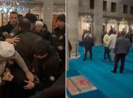 Eyüpsultan Camii’nde kavga çıktı, bir kişi havaya ateş açtı