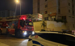 Kayseri’de 10 katlı binada yangın paniği