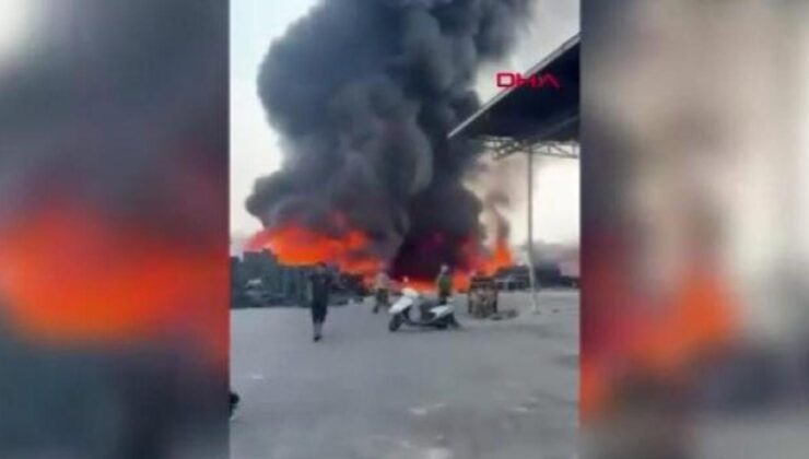 Adana’da sebze halinde yangın