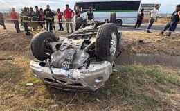 Tekirdağ’da kamyonet takla attı! Yaralılar var