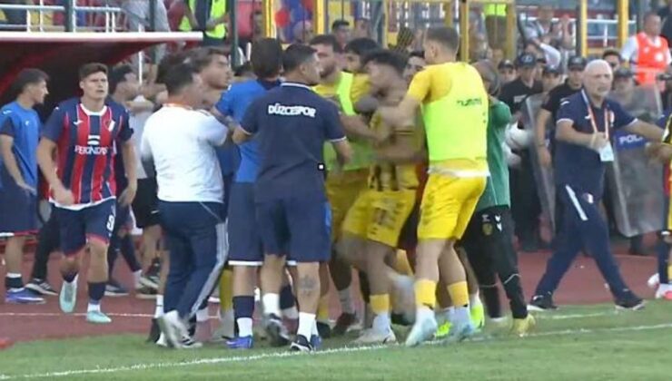 TFF 3. Lig’de saha karıştı! Oyuncular birbirine girdi maç tatil edildi