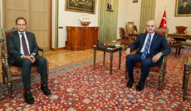 TBMM Başkanı Kurtulmuş, İtalya’nın Ankara Büyükelçisi Manzo’yu kabul etti