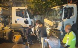 Avcılar’da dehşet anları: Yokuşta kayan beton pompası 7 aracı hurdaya çevirdi