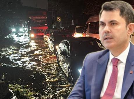 Bakan Kurum’dan İstanbul’daki sağanaktan olumsuz etkilenenlere ‘geçmiş olsun’ mesajı: Afeti sahada takip ediyoruz