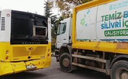 Silivri’de çöp kamyonu ile İETT otobüsü çarpıştı