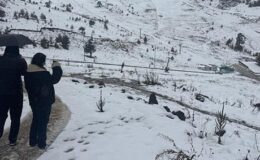 Bolu’da yüksek kesimlerde kar yağışı etkili oldu