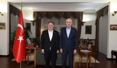 TBMM Başkanı Kurtulmuş, Türkiye’nin Bişkek Büyükelçiliğini ziyaret etti