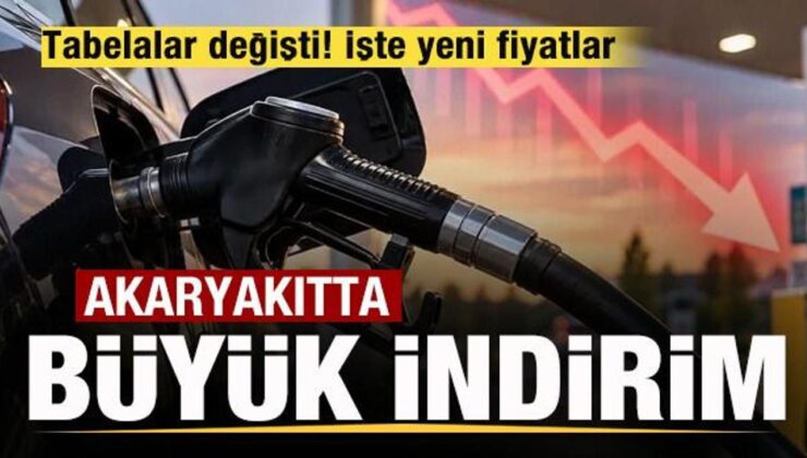 Akaryakıtta büyük indirim! Tabelalar değişti! İşte yeni fiyatlar