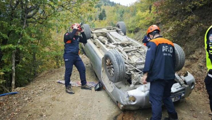 Artvin’de korkutan kaza: Taklalar attı!
