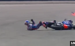 Toprak Razgatlıoğlu MotoGP’de kaza yaptı: Çıkan omzunu kendi yerine oturttu