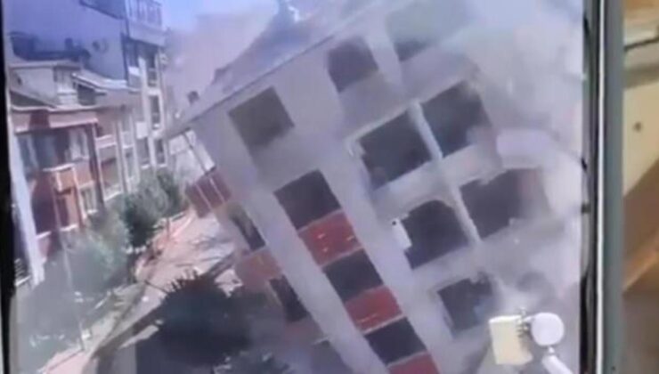 Küçükçekmece’de 7 katlı bina yıkım sırasında çöktü