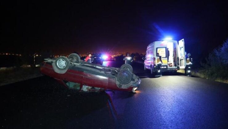 Nevşehir’de feci kaza: Kontrolden çıkan otomobil takla attı
