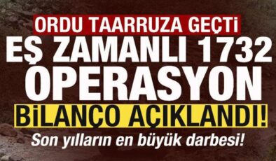 Ordu taarruza geçti! Eş zamanlı 1732 operasyon! Son yılların en büyük darbesi vuruldu