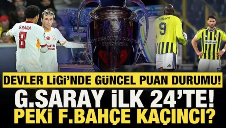 Şampiyonlar Ligi’nde güncel puan durumu! G.Saray ilk 24’te! Peki F.Bahçe kaçıncı?