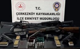 Tekirdağ’da silah operasyonunda 10 gözaltı