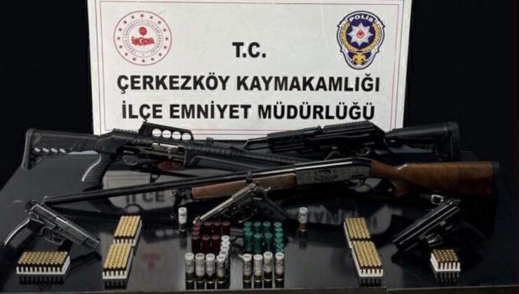 Tekirdağ’da silah operasyonunda 10 gözaltı
